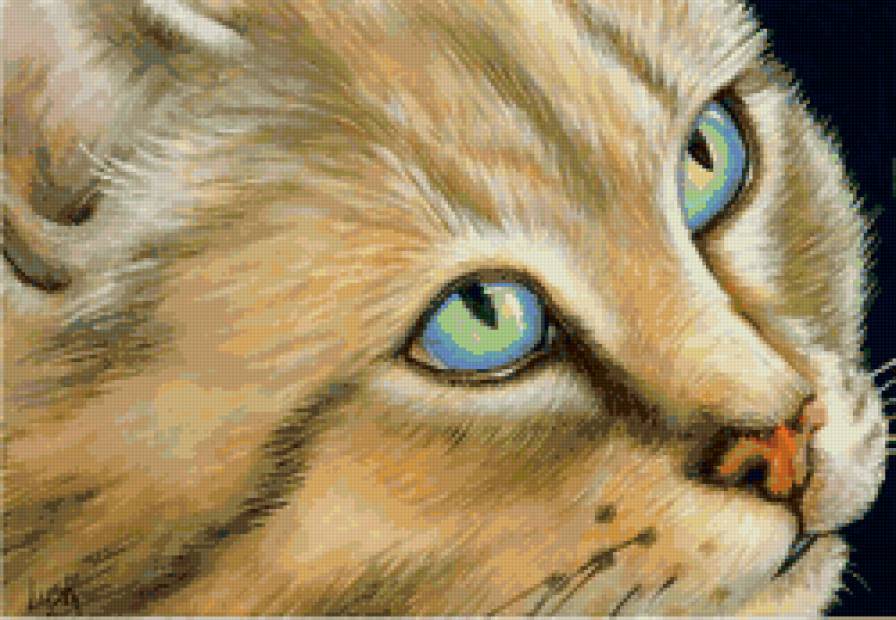 Кот - живопись, коты, животные - предпросмотр
