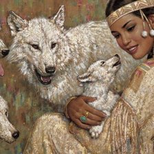 девушка и волки