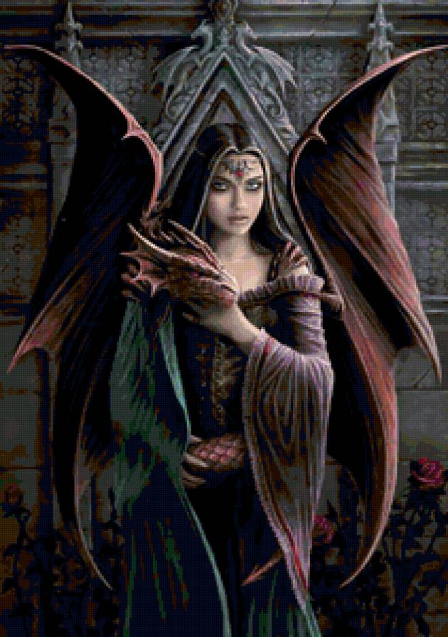 Девушка и Дракон - девушка, драконы, миф, фэнтези, животные, анна стоукс, магия - предпросмотр