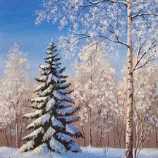 Схема вышивки «ель»