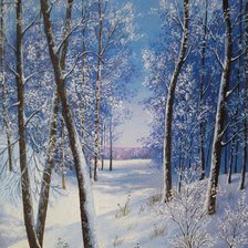 Схема вышивки «зимний пейзаж»