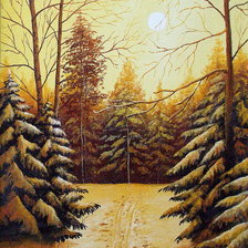 Схема вышивки «пейзаж»