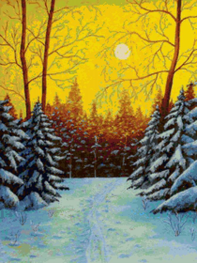 пейзаж - природа, зима, пейзаж, снег - предпросмотр