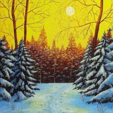 Схема вышивки «пейзаж»