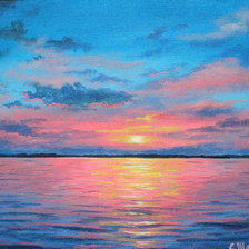 Схема вышивки «закат»