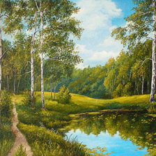 Схема вышивки «пейзаж»