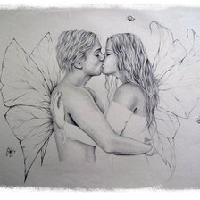 Схема вышивки «Влюбленные эльфы»