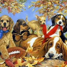 Схема вышивки «Серия СОБАКИ. Живопись.»