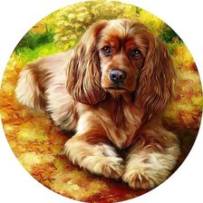 Схема вышивки «Серия СОБАКИ. Живопись.»