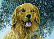 Схема вышивки «Серия СОБАКИ. Живопись.»