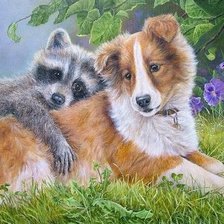 Схема вышивки «Серия СОБАКИ. Живопись.»