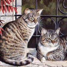 Схема вышивки «Серия КОШКИ. Живопись.»