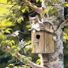 Схема вышивки «Серия КОШКИ. Живопись.»