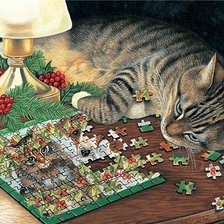 Схема вышивки «Серия КОШКИ. Живопись.»