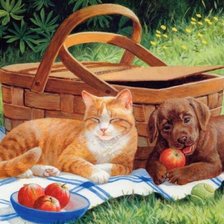 Схема вышивки «Серия КОШКИ. Живопись.»