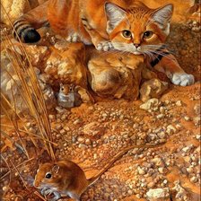 Схема вышивки «Серия КОШКИ. Живопись.»