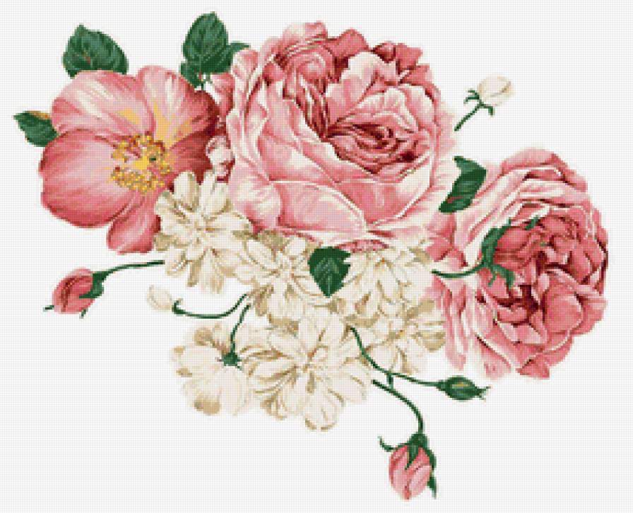 Розы - цветы, скатерть, салфетка - предпросмотр