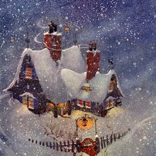 Схема вышивки «Зимний вечер»