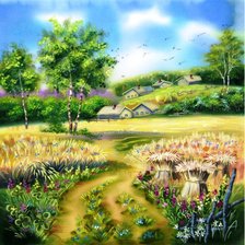 Схема вышивки «Русское поле»