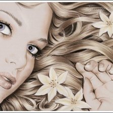 Схема вышивки «девушка»