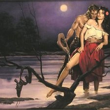 Схема вышивки «двое»