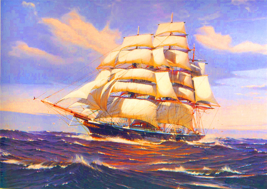 корабль 2 - корабль парусник - оригинал