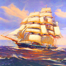 Схема вышивки «корабль 2»