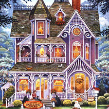 Схема вышивки «Сказочный домик»