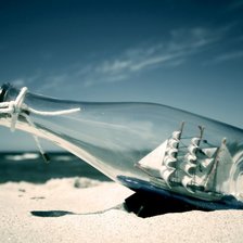 Схема вышивки «кораблик в бутылке»