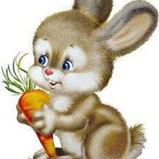Схема вышивки «зайка с морковкой»