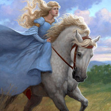 Схема вышивки «Всадница»