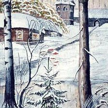 Схема вышивки «Зима»