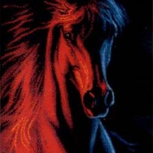 Схема вышивки «огненная лошадь»