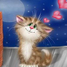 Схема вышивки «рыжий кот»