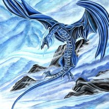 Схема вышивки «Синий дракон»