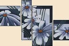 Схема вышивки «ромашки»