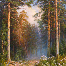 Схема вышивки «сосновый бор»