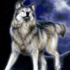 Схема вышивки «Волк»