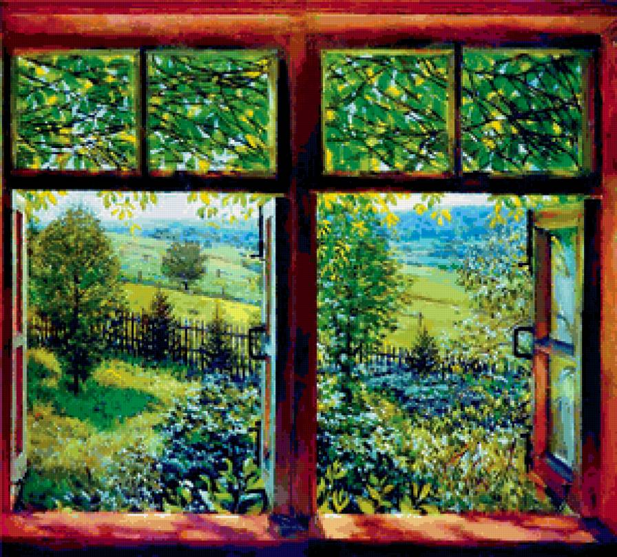 картина - лето, пейзаж - предпросмотр