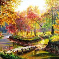 Схема вышивки «Осенний лес»