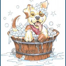 Схема вышивки «песик»