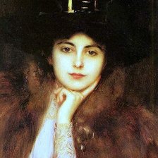 Схема вышивки «Портрет незнакомки»