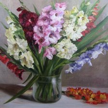 Схема вышивки «гладиолусы»