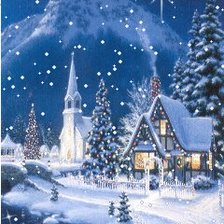 Схема вышивки «зима»