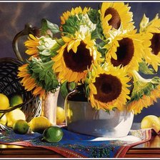 Схема вышивки «подсолнухи»