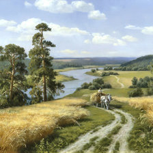 Схема вышивки «пейзаж»