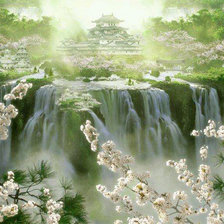 Схема вышивки «очередной водопад»