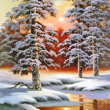 Схема вышивки «вечер»