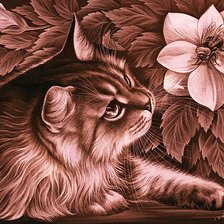 Схема вышивки «кисуля»