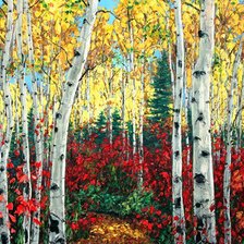 Схема вышивки «Осень в осиннике»